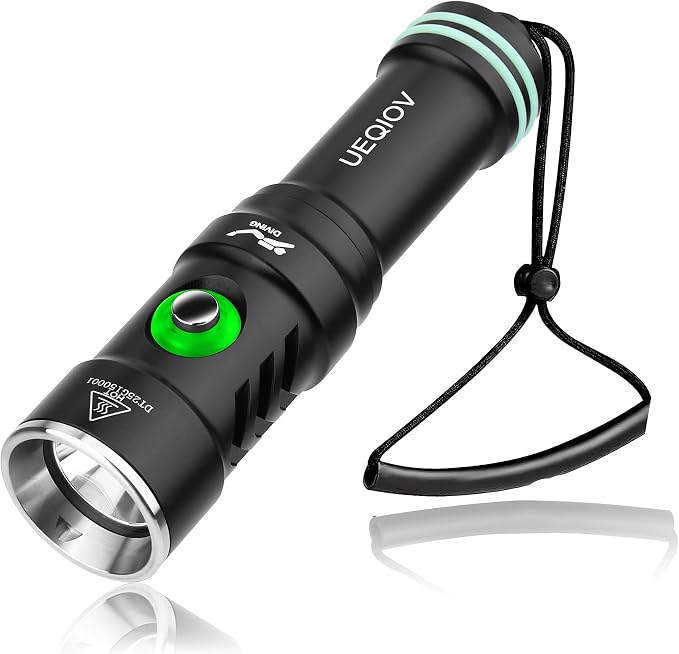 DQ300 Scuba Dive Light Underwater 100 Meters Diving High Brightness 4000 Lumens Suitable for Outdoor Night Diving, Scuba Diving Flashlight, and Underwater Exploration(Black)
