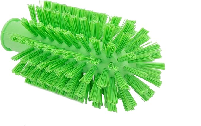 SPARTA Industrial Tank Brush Head Pipe Brush Head, Drain Brush with 3/4" Thread Hole (Handle Not Included) for Commercial Use, Plastic, 3 x 5.9 Inches, Lime (Pack of 6)