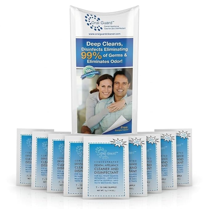 Oral Guard Dental Appliance Cleaner and Disinfectant for All Night Guards, Retainers and Dentures. 3 Month Supply