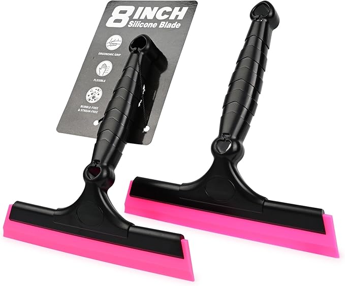 EHDIS Flexible 8-Inch Silicone Squeegee Window Tint Tool Auto Water Blade, Shower Squeegee for Car Windshield, Glass