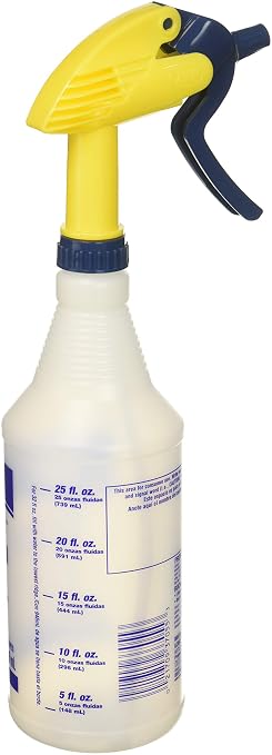Zep, ZPEZUNRS128, No Rinse Floor Disinfectant, Blue,1Each & Professional Sprayer Bottle 32 ounces - Up to 30 Foot Spray, Adjustable Nozzle
