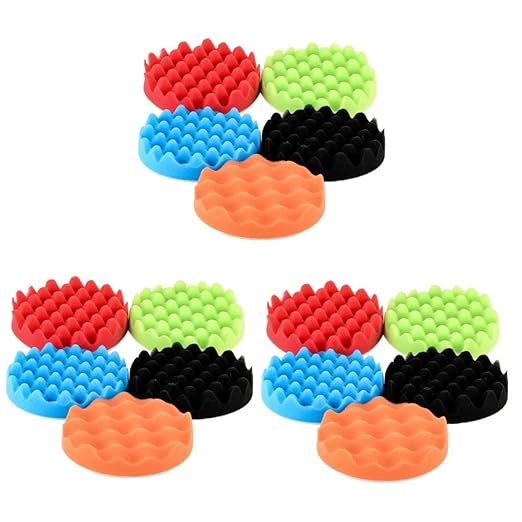 15pcs Professional Car Polishing Pads Wool Pads Grip Plate for Detailing