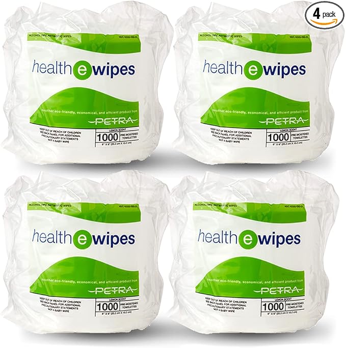 Gym Equipment Wipes – Antiseptic Gym Cleaning Wipes, 4000 Count (4 Rolls), Alcohol Free Bulk Sanitizing Fitness Wipes for Equipment, Gyms, Studios & Facilities | HealthEwipes