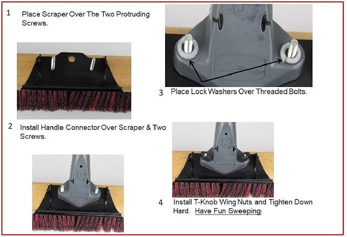 FlexSweep Unbreakable Commercial Push Broom (Contractors 24 Inch) Fine Bristles
