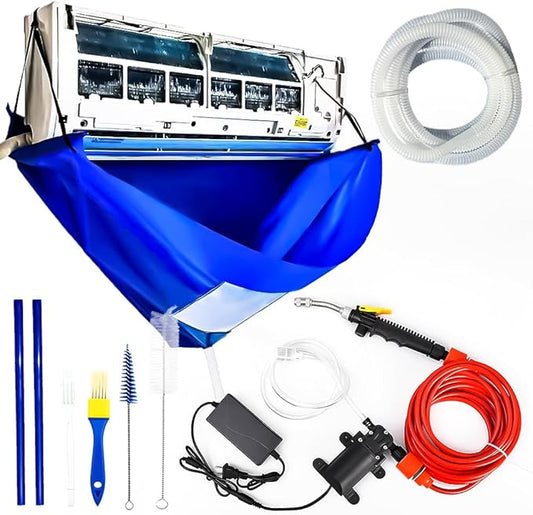 Ac Cleaning Bag With Support Rods, Air Conditioner Cleaning Kit with Strong Washing Tool, Ac Cleaning kit, Minisplit Cleaning Kit, Air Conditioning Water Bag Kit Universal for Home AC Cleaning