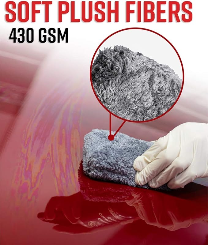 Adam's Polishes Plush Microfiber Applicator Pad (6 Pack) – Microfiber Sponge Car Detailing Applicators | Use with Ceramic Coating for Cars, Car Wax, Paint Sealants, Compound, Polish, Glazes & More
