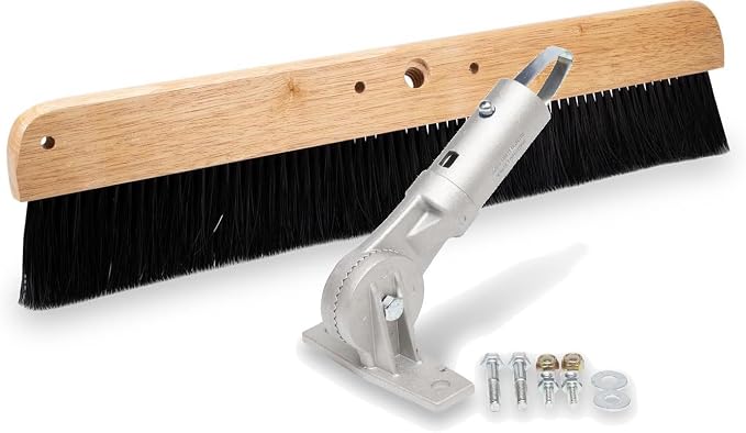 MARSHALLTOWN 36 Inch Polypropylene Concrete Broom, TSPBBRKT Push Button Handle, Made in the USA