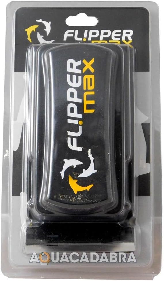 FL!PPER Flipper Cleaner Float - 2-in-1 Floating Magnetic Aquarium Glass Cleaner - Fish Tank Cleaner - Scrubber & Scraper Aquarium Cleaning Tools – Floating Fish Tank Cleaner, Max