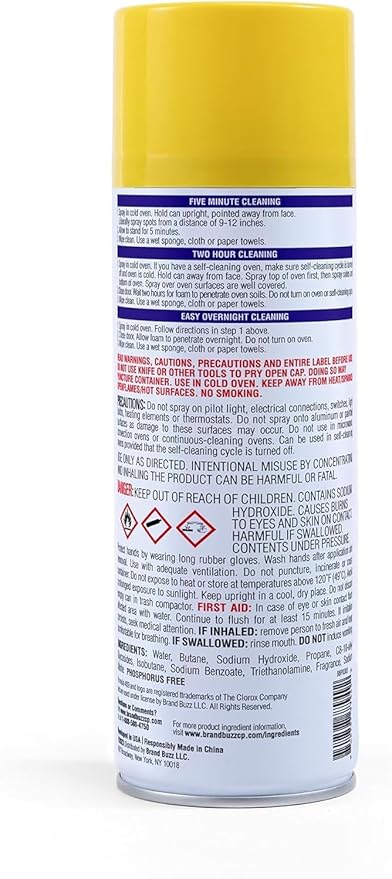 Formula 409 Heavy Duty Oven and Grill Cleaner Spray, Lemon Scent, Cuts Baked-On Grease and Grime on Contact, Fume-Free Aerosol, 5-Minute or Overnight Deep Clean, 14.5 Oz - 2 Pack