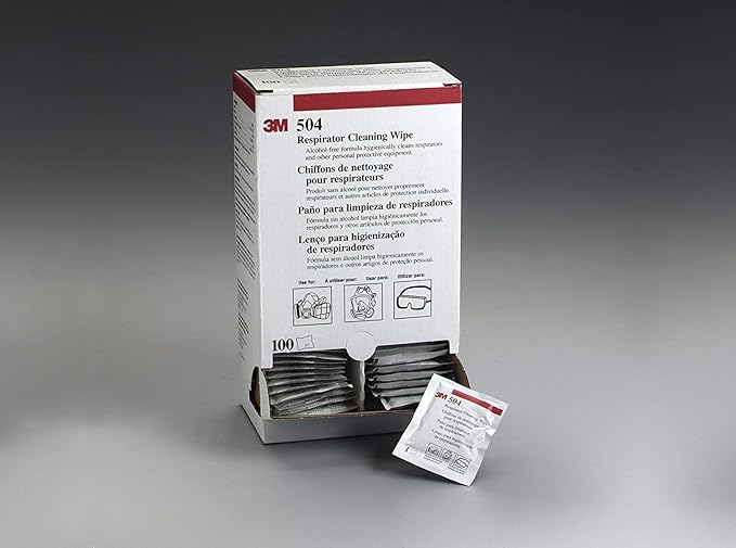 3M 7000001938 3M 504 Respirator Cleaning Wipes, 100/Bx