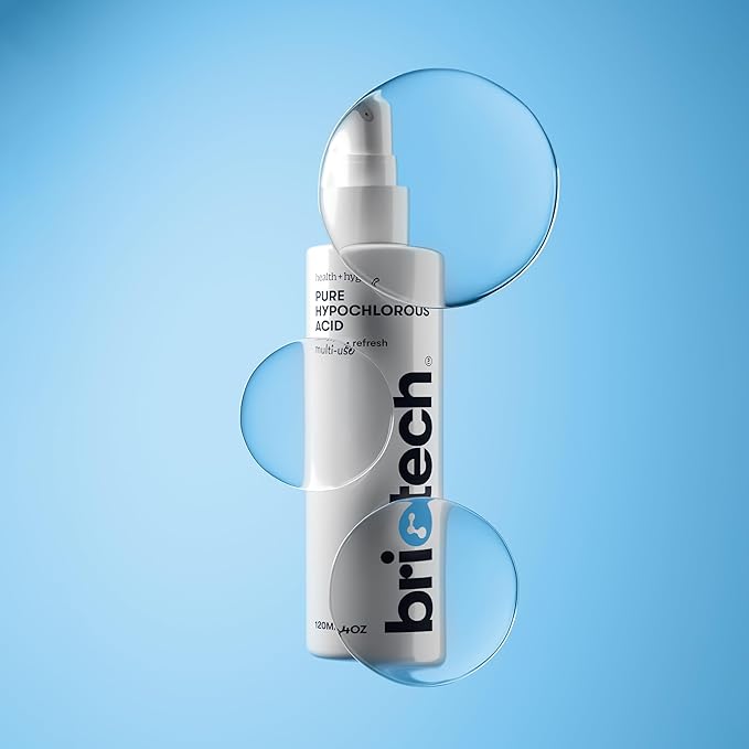 BRIOTECH Pure Hypochlorous Acid Spray and Cleanser, Original Premium HOCl Topical Solution, Multi-Purpose Cleaner, Family Approved & Pet Friendly, 2 fl oz Travel Size