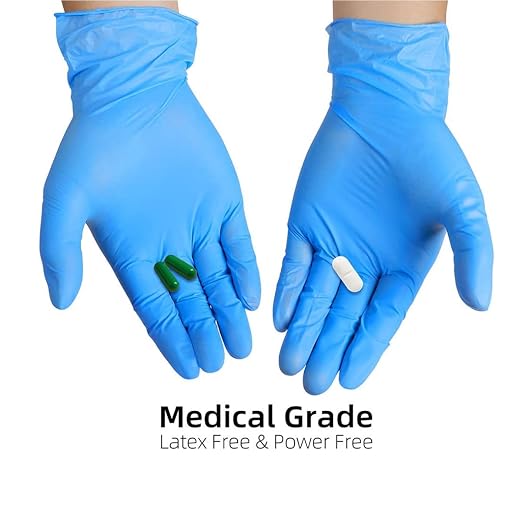 INTCO Basic Medical Synmax Vinyl Exam Gloves,Disposable Gloves - Latex-Free & Powder-Free for Medical,Cleaning,Food Safe - Small, BMPF-3001(Case of 1000,Blue)