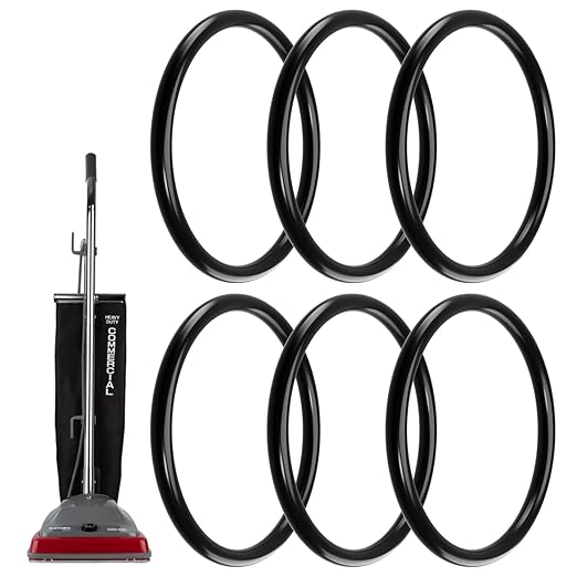 6-Pack RD Belt 66100 for Sanitaire Commercial Upright Vacuum, Replaces 30563B/30563A/EL098, Fits SC679 SC684 SC688 SC689 SC886 SC887 SC888 SC889 SC899 SC9050, Also Eureka 52100/52100B/52100C