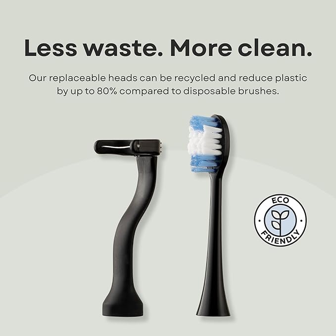 Electric Toothbrush and Flosser Combo | 2-in-1 Sonic Cleaning & No-Mess Mechanical Floss | 5X Faster Deep Clean | 6 Modes | 2 Toothbrush Heads + 50 Replacement Floss Heads [Black]