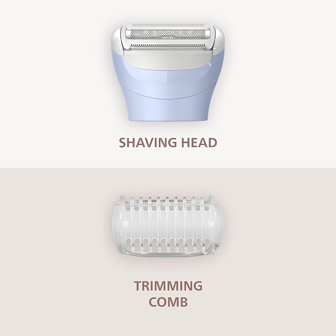 Philips Lady Shaver Series 6000 - Cordless, Wet & Dry Electric Shaver, 3-Blade Shaving System, for Legs & Body, 80 Mins. Runtime, Model BRL127/00