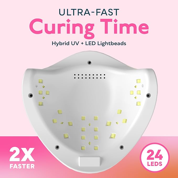 SUNUV UV Light for Nails, UV LED Nail Lamp with 4 Timer Settings, Compatible with All Gel Polish, Auto Sensor LCD Display Removable Base, SUN5