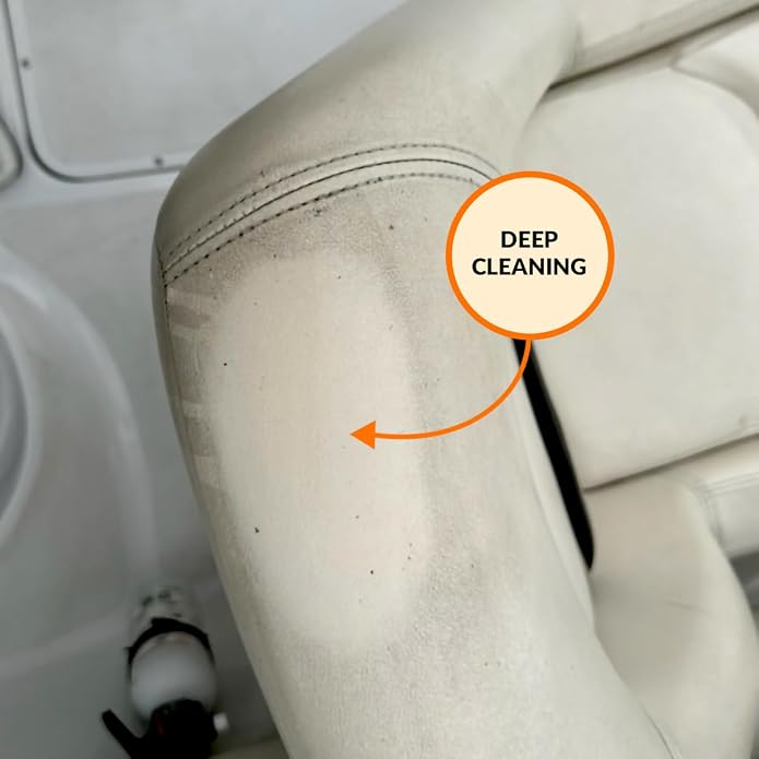 Leather Cleaner Conditioner Cleaning Kit for Sofa, Couch, Boat and Car Seats. Perfect for Faux Leather and Vinyl. Marine Grade Quality.