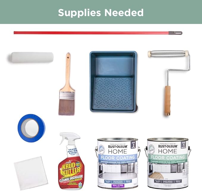 Rust-Oleum 367596 Home Interior Floor Coating Kit, Matte Charcoal Gray