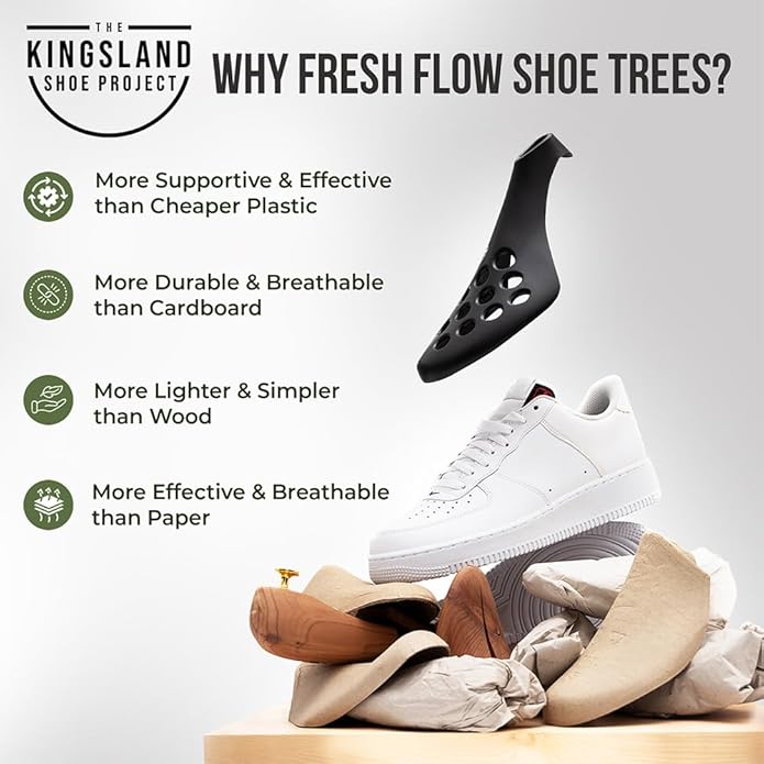 10 Pack Shoe Care Kit with Premium Shoe Trees & Shoe Cleaning Wipes, Travel Friendly & Ideal for All Shoe Types