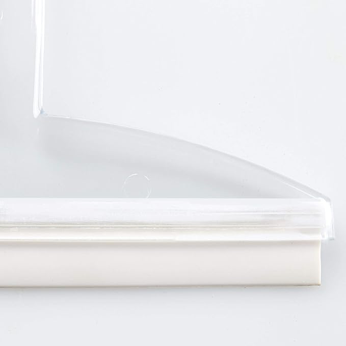 8" Clear Plastic Suction Squeegee Shower Window Cleaner | Suction Storage Hook