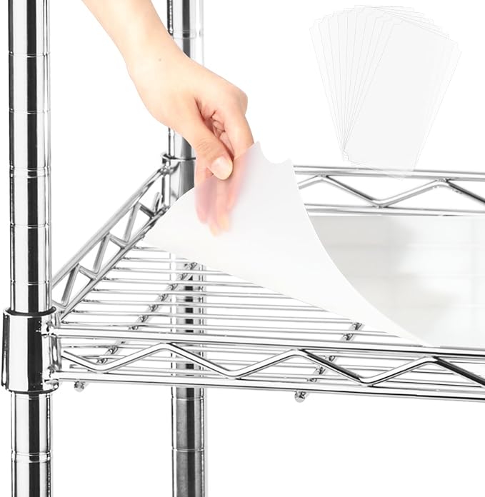Frienda Set of 10 Wire Shelf Liner 14 x 24 Inch Heavy Duty Waterproof Shelf Liners for Wire Shelving, Non Adhesive Plastic Mat for Metal Rack Kitchen Shelves, Shoe Rack(Clear)