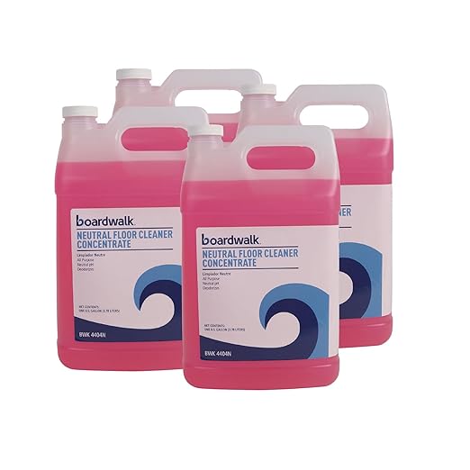 Boardwalk Neutral Floor Cleaner Concentrate, Lemon Scent, 1 gal Bottle, 4/Carton