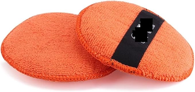 5 Inch Microfiber Wax Applicator Pads - Reusable Hand Polishing Foam Pads with Elastic Grip for Cars and More