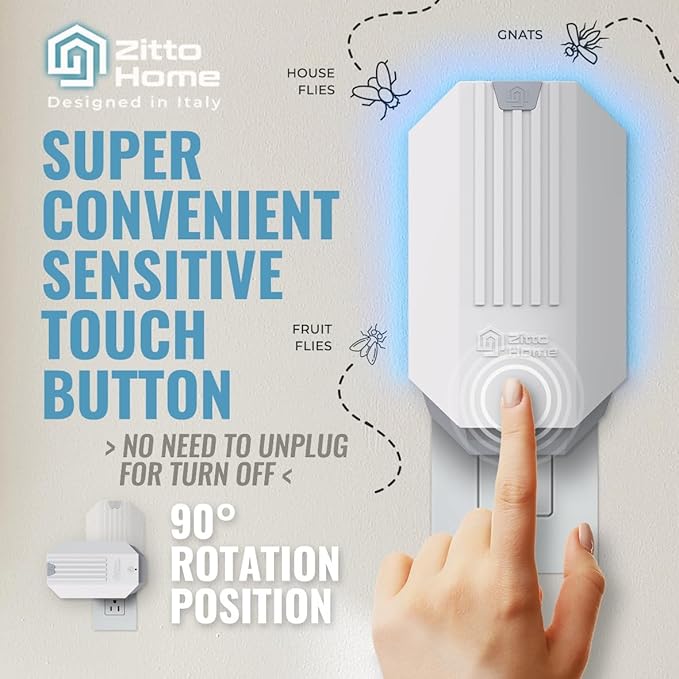 Fly Trap Indoor Starter Kit (2 Device & 2 Refills), Long Lasting Indoor Fly Trap for Home, Captures Flies, Moths, Fruit Flies, Gnats, Flying Insect Trap Indoor Plug in 24/7 UV Light