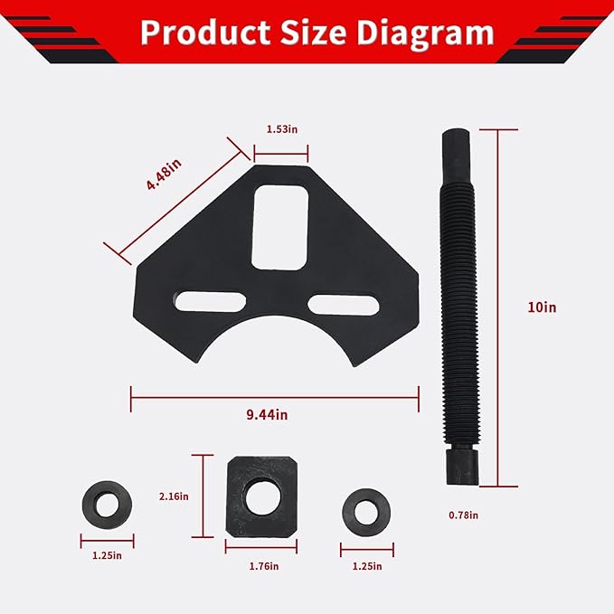 40100 Hub Remover Tool Heavy - Duty Wheel Bearing Kit Fits for 5 6 8 Lug Cars and Truck - Safe Frozen Hub Extractor with Washers & Threaded Screw
