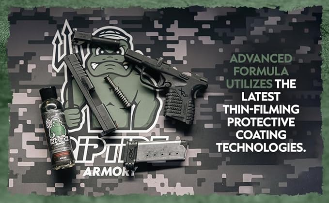 Riptide Armory Advanced Gun Cleaner & CLP+ Graphene 2 Step Kit - Clean, Lube, Protect Long-Lasting Formula - Nano Coat Technology - Veteran Founded & Formulated by Former US Navy Seal