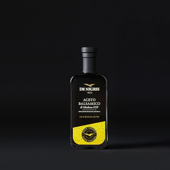 De Nigris Balsamic Vinegar Of Modena Excellence Line, Yellow Eagle Vibrant Flavor, 8,5 Oz (250ml) | Balsamic Vinegar From Modena Italy, Strong And Velvety Taste, Aged