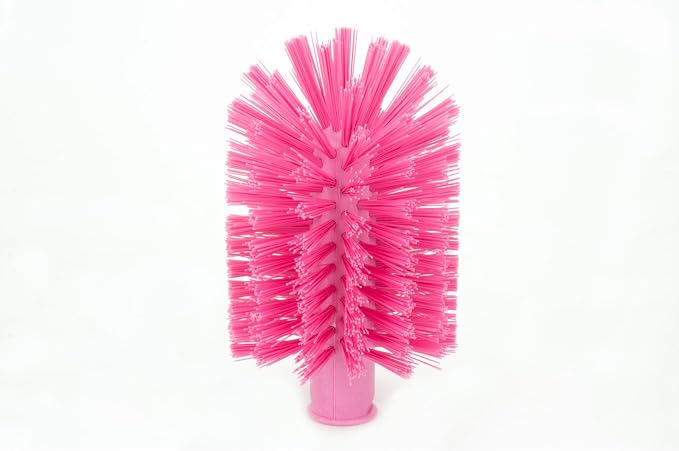 SPARTA Plastic Multi-Purpose Valve Brush, Pipe Brush, Round Brush with Polyester Bristles, Color Coded for Commercial Cleaning, Kitchen, Restaurant, Bathroom, 7.1 X 4 X 7.1 Inches, Pink (Pack of 1)