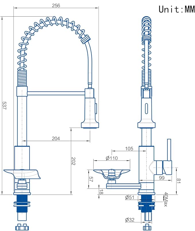 Kitchen Sink Pull Down Faucet with Cup Washer Single Handle Commercial Industrial Pull Out Spring Faucets with Glass Rinser fit 1 or 3 Hole for Farmhouse Camper Laundry Utility RV Wet Bar Brushed