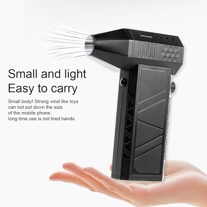 Portable Mini Violent Fan, Turbo Fan with 4000mAh Battery, Compressed Air Duster, Stepless Speed Regulation, Dual Outlet, Strong Magnetic Adsorption, 130,000 RPM Brushless Motor