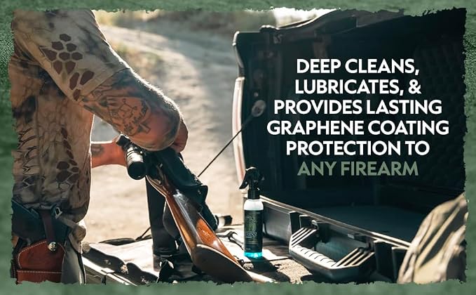 Riptide Armory Advanced Gun Cleaner & CLP+ Graphene 2 Step Kit - Clean, Lube, Protect Long-Lasting Formula - Nano Coat Technology - Veteran Founded & Formulated by Former US Navy Seal