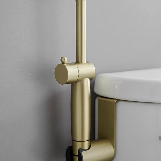 Gold Bidet Sprayer Set, Sprayer Faucet for Toilet with Adjustable Water Pressure, Handheld Bidet Attachment Set, Brushed Gold