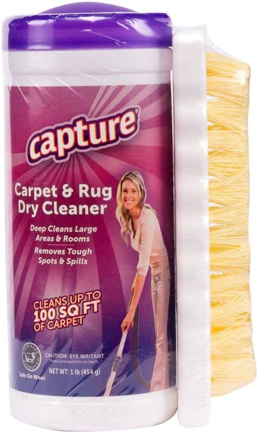 Capture Carpet & Rug Dry Cleaner (1 lb) Pet Stain & Odor Neutralizer (32 oz), Pet Stain Remover for Carpet, Rug, Couch, Car & Upholstery Bundle