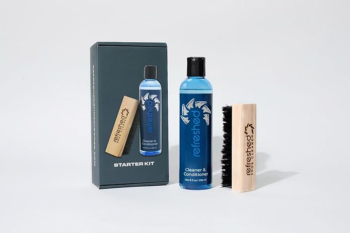 & Conditioner | 1x Cleaning Solution, 1x Brush - Easily Clean Suede, Leather, Nubuck, Canvas and Mesh Shoes - White Sneakers | Shoe Cleaning Kit
