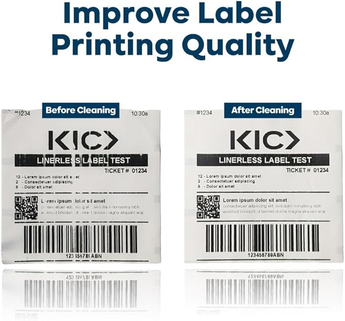 KICTeam - Label Printer Cleaning Wipes (100 Wipes) - NSF Certified - For Cleaning Printer Printhead, Platen Rollers & Cutter - Saturated with Fast-Acting Formula, PrintMint™