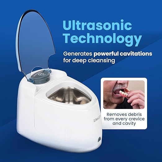 iSonic F3900 Ultrasonic Denture/Aligner/Retainer Cleaner for All Dental appliances with 1 Box of AlignerClean CTAR01 Ultrasonic Cleaning Tablet