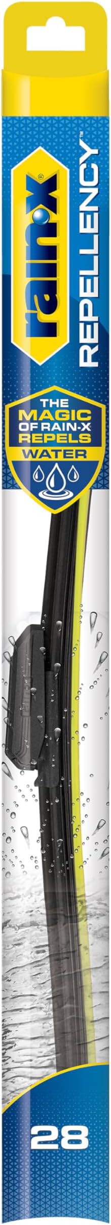Rain-X 810328 Repellency Water Repellent Wiper Blades, 28" Windshield Wiper, All Weather Streak-Free for Enhanced Visibility w/Water Repellency Formula [Amazon Exclusive]
