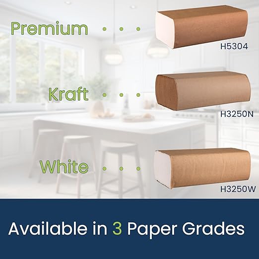 Marcal® Multifold Paper Towels (H3250N), 9.25” x 9.5” sheets, Brown, (250 Sheets/Pack, 16 Packs/Case, 4,000 Sheets/Case), Perfect for Home & Office, Away-from-Home Products, Paper Towels Bulk