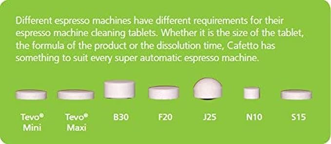 Cafetto J25 Tablets 2.5g 60 Pack made for Jura, Krups automatic espresso machines.