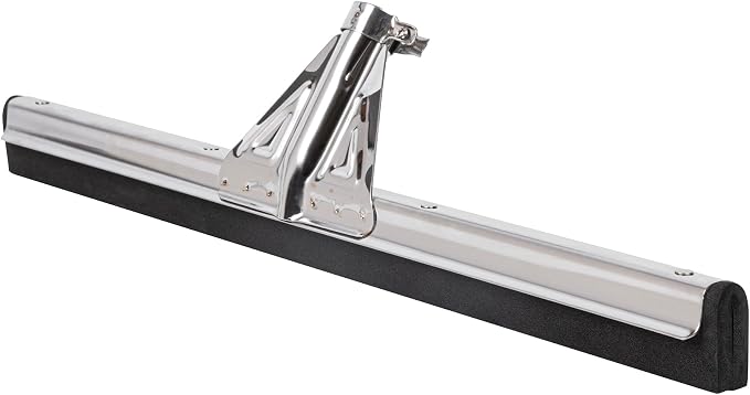 Restaurantware-RW Clean 21.5 Inch Floor Squeegee, 1 Heavy-Duty Squeegee Head Replacement - Handle Sold Separately, Large, Stainless Steel Garage Squeegee, Foam Blade, For All Types Of Floors