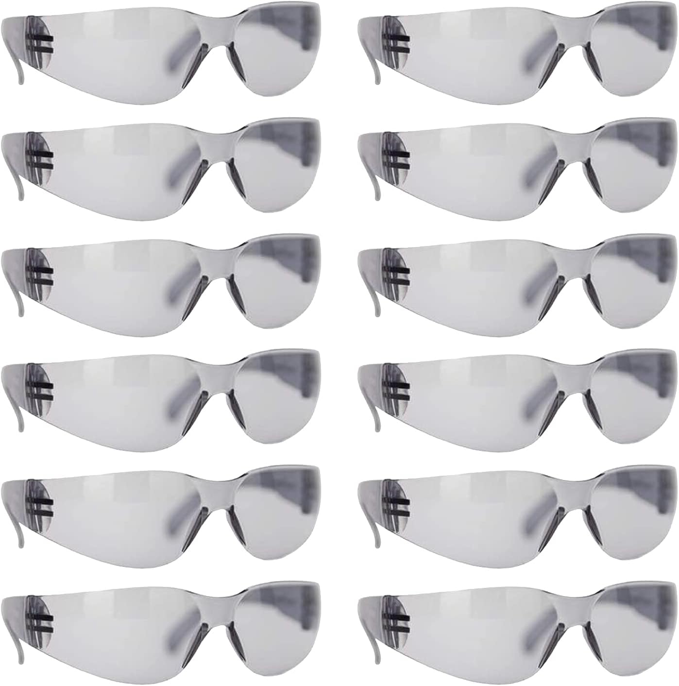 BISON LIFE Safety Glasses - Scratch Resistant Wrap Around Eyewear, Polycarbonate ANSI Z87.1 Impact Resistant Lens