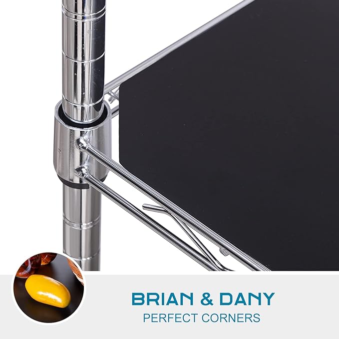 BRIAN & DANY Wire Shelf Liner 11.8" X 16.6", Heavy Duty Shelf Liners for Wire Shelving, Waterproof Protector Mats, Set of 5, Black