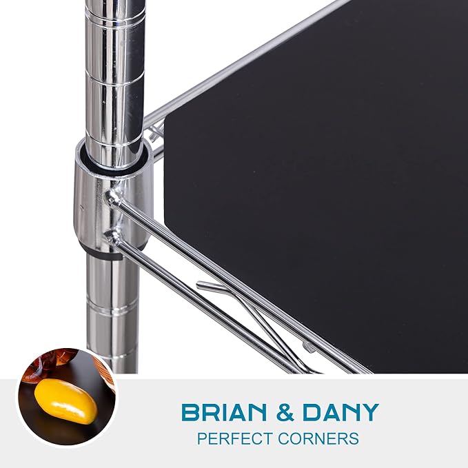 BRIAN & DANY Wire Shelf Liner 14" X 36", Heavy Duty Shelf Liners for Wire Shelving, Waterproof Protector Mats, Set of 5, Black