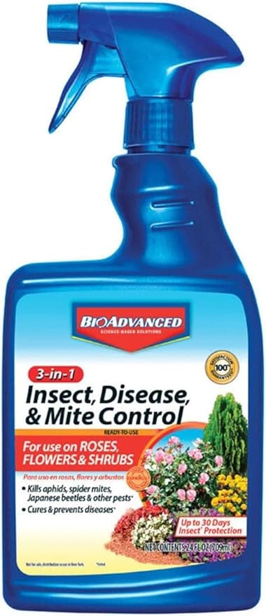 NATRIA Codling Moth Pheromone Trap, Ready-to-Use, (1-Pack) with BioAdvanced 3-in-1 Insect, Disease and Mite Control, Ready-to-Use, 24 oz