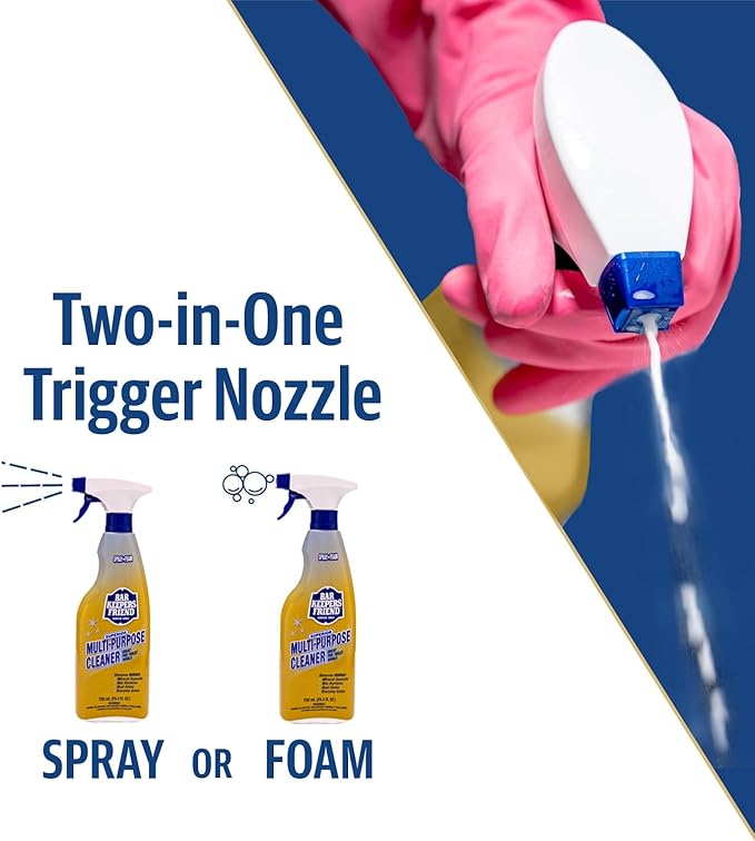 Bar Keepers Friend MORE Spray + Foam Multipurpose Cleaner (25.4 oz) for Shower, Tile, Rust Stains, Hard Water, Soap Scum & EZ-Flush Toilet Bowl Flushing Aid (12 oz) to Help Prevent Clogged Toilets