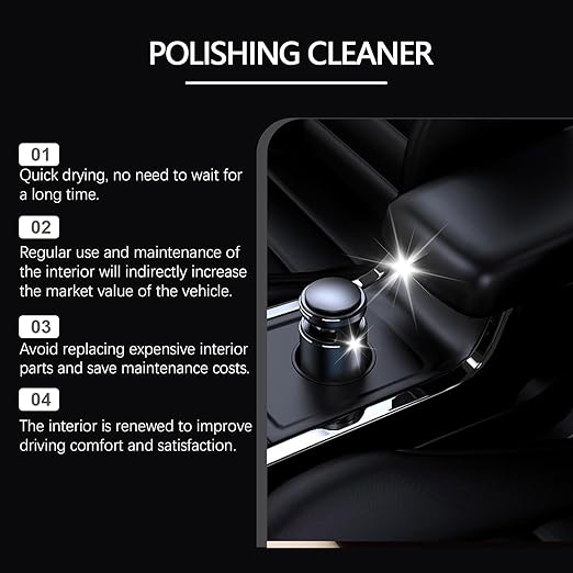 Polishing Cleaner, Car Interior Cleaner, 2025 New Car Interior Detail Polish for Vehicle Detailing, Rubber, Leather, All Purpose Detailer Spray (3PC)